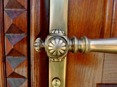 Brass front door handmade photo