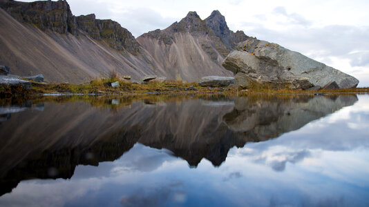 Beautiful Lake and Mountains reflection photo