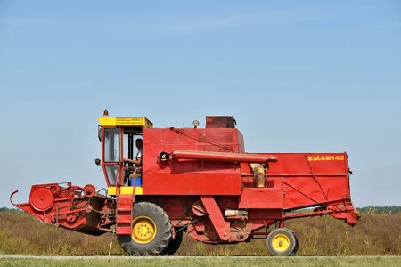 Combine countryside farmer photo