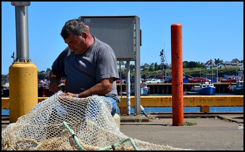 Fishnet fishing craft photo