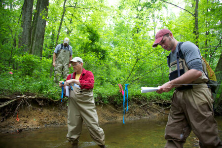 FWS employees surveying and assessing rivers and streams-2 photo