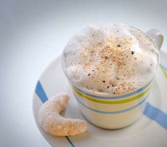 Cappuccino coffee foam drink photo
