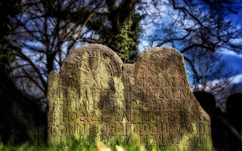 Ancient cemetery grave