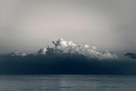 Clouds over the sea photo
