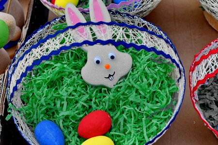Basket bunny colorful