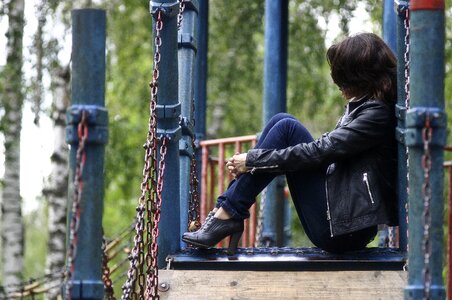 Girl photoshoot park