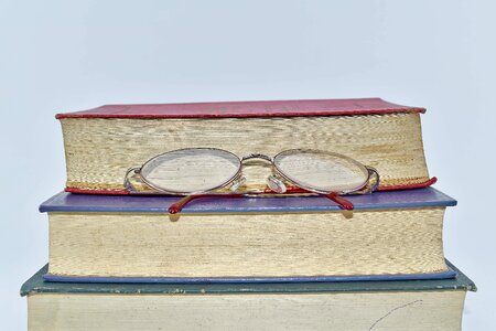 Books eyeglasses library photo