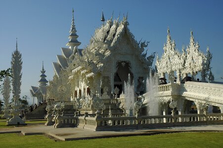 White temple thailand chiang rai photo