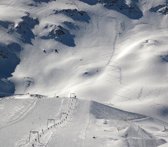 Mountains ski lift sport photo