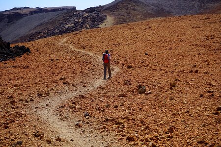 Hiking trace sand photo