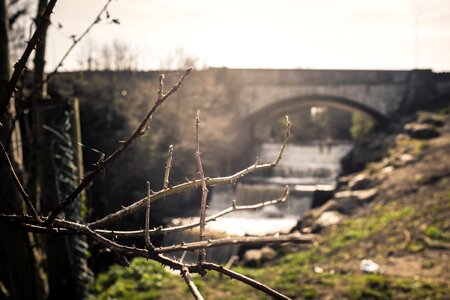 Stone Bridge Over River photo