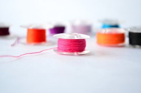 Spools Of Colored Thread photo