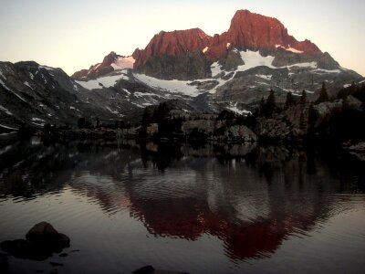 Garnet Lake at Sunrise Devils Postpile National Monument photo