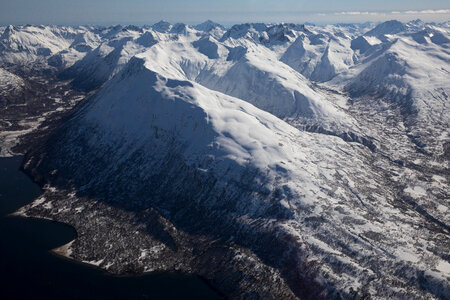 Mountains and fjord