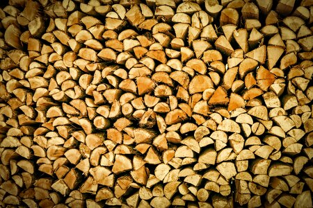 Brown firewood pattern photo