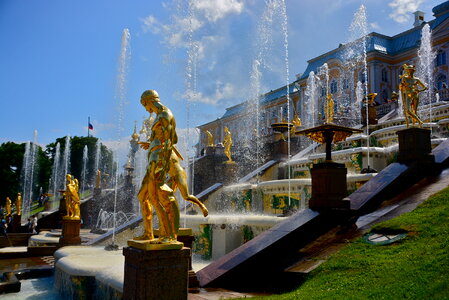 Saint Isaac Cathedral across Moyka river, St Petersburg, Russia photo