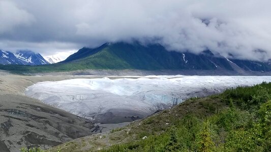 Crater ice field volcanic crater photo