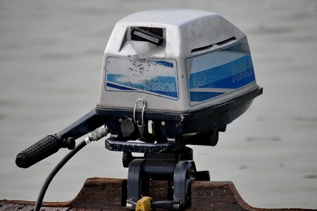 Boat engine mechanism photo