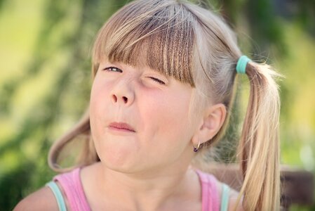 Girl blond face
