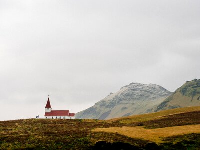 Brown churches fields photo