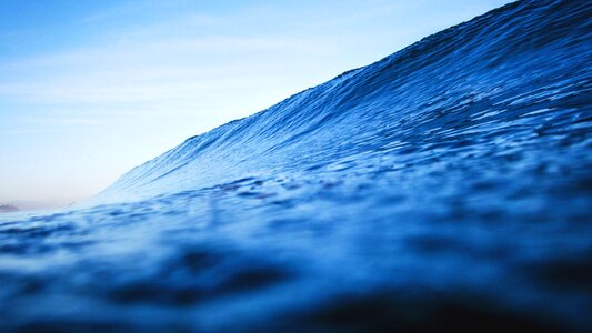 Blue horizon landscape photo