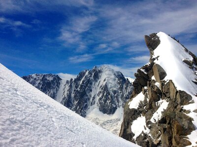Mont blanc mountaineering ice climbing photo
