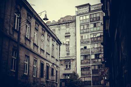 Urban cityscape of old Belgrade. Republic of Serbia photo