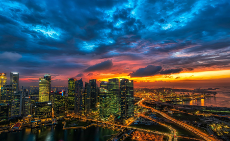 Downtown night nighttime