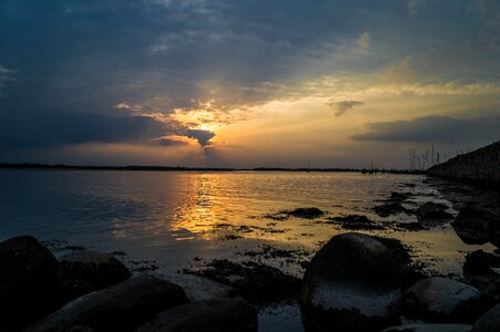 Sunset schlei mole