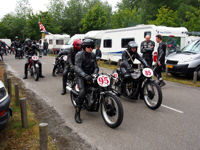 Preparation for the Motor Bike race photo