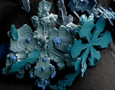 Ice crystal snow crystals water crystals photo