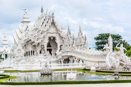 White temple chiang rai thailand photo