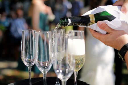 Champagne white wine crystal