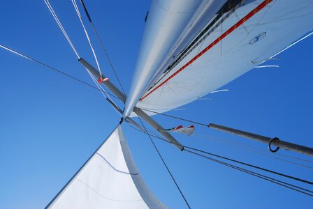 Sail boat mast summer photo