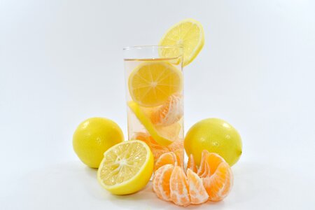 Diet fresh water lemon photo