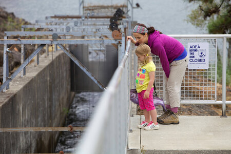 Mother and daughter at Spring Creek National Fish Hatchery-2 photo