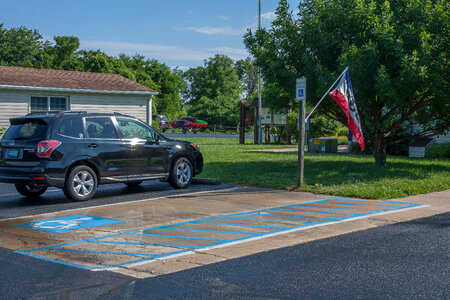 Handicap parking at Prime Hook NWR