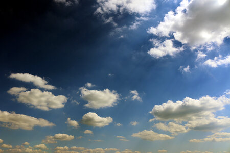 Blue summer sky with clouds photo