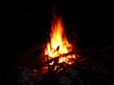 Burn embers firelight photo