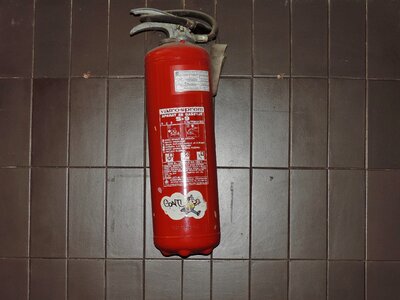 Device fire extinguisher indoors photo