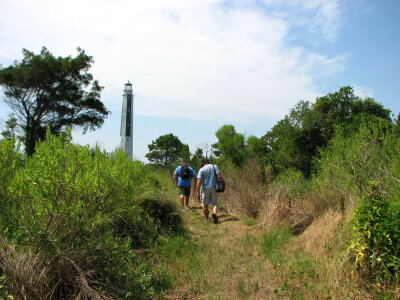 Hiking on the lighthouse trail photo