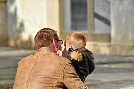 Embrace family father photo