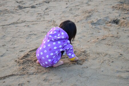 Beach girl kid photo