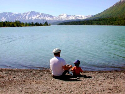 Baby father lake photo