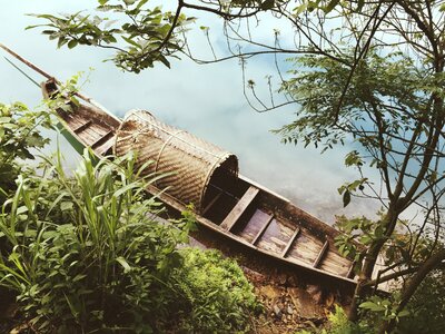 The scenery river canoe