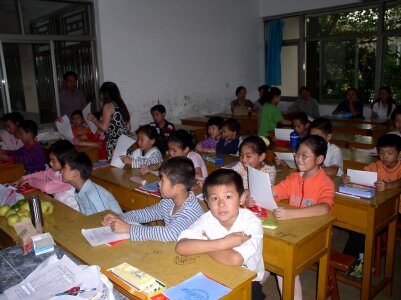 Kids studying education photo