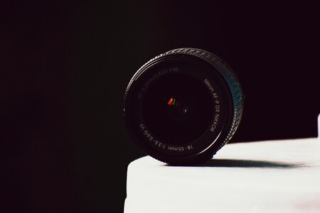Minimal Black Camera Lens photo