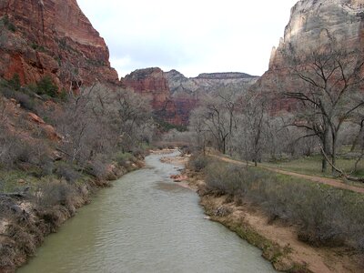 A view in Zion National Park Utah photo