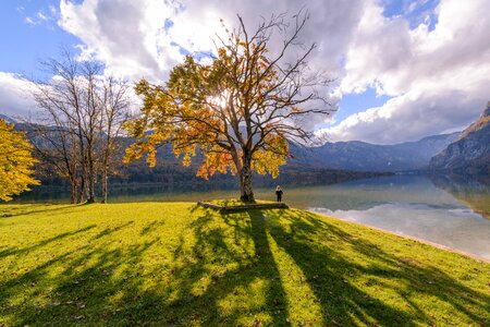 Waterside cloud landscape