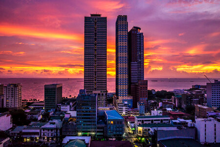 Skyscrapers and Towers and skyline in Manila, Philippines photo